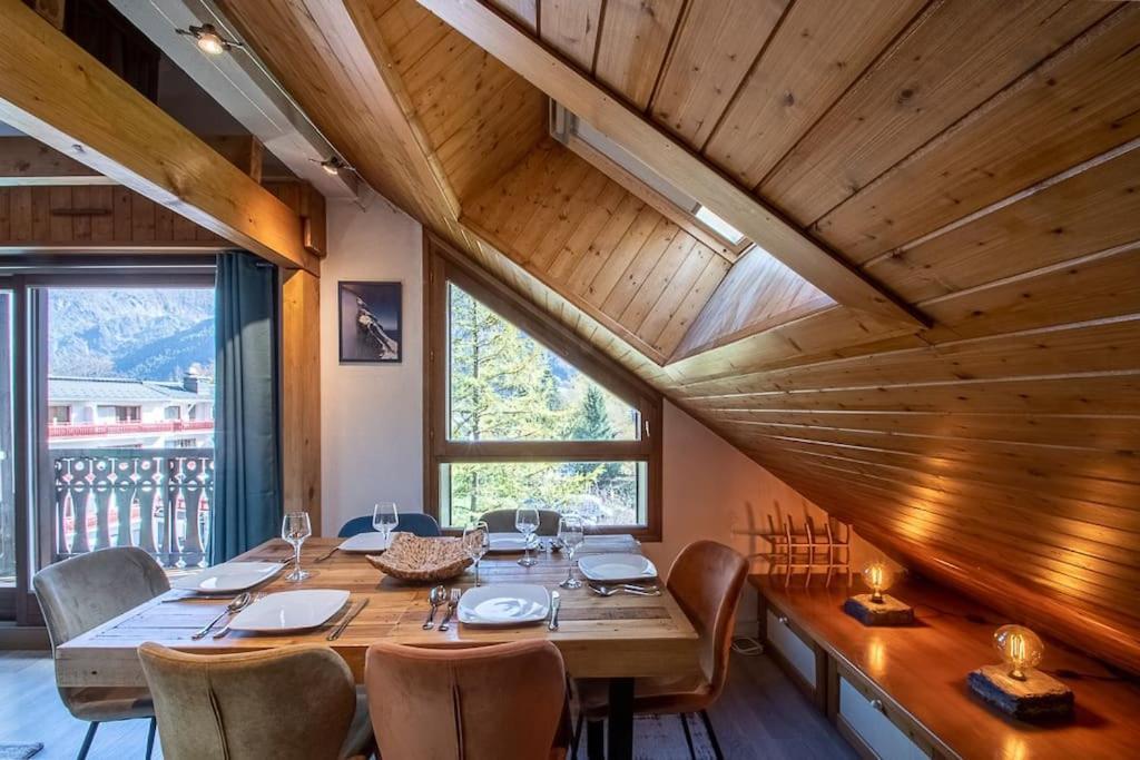 Bel Appartement Entier En Style Chalet A Chamonix Extérieur photo